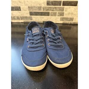 Bobs from Sketchers Navy Canvas Women's Shoes Size 7.5